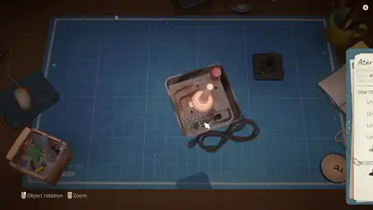 ReStory brush and compressed-air cleaning loop on open device internals